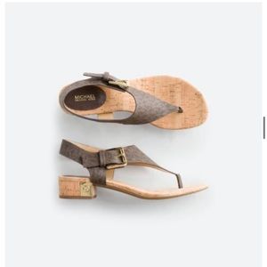 Michael Kors leather thong sandals